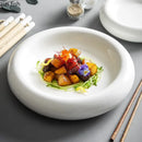 Axyaa Ceramic Dinner Plate Set | Round Soup Dessert Sushi Tableware | Creative Insulation Plate