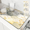Watercolor Flower Drying Mat for Kitchen and Bathroom by Axyaa