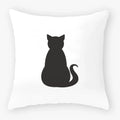 Axyaa Black Cat Pillowcase 45*45 Sofa Car Home Decor Cushion Cover