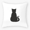 Axyaa Black Cat Pillowcase 45*45 Sofa Car Home Decor Cushion Cover