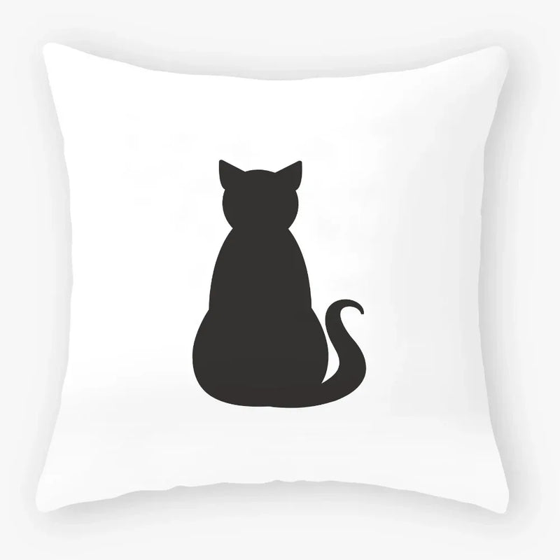 Axyaa Black Cat Pillowcase 45*45 Sofa Car Home Decor Cushion Cover