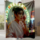 Axyaa Coral Fleece Flannel Blanket: Halloween Gift, Office Nap, Casual Blanket