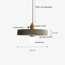 Axyaa Nordic Cement LED Pendant Light with Copper Socket, Adjustable Wire - 180cm