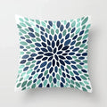 Axyaa Red Yellow Blue Floral Geometric Pillowcase 45*45cm