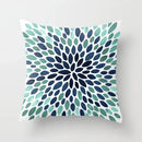 Axyaa Red Yellow Blue Floral Geometric Pillowcase 45*45cm