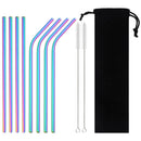 Axyaa Stainless Steel Straw Set - Colorful, High Quality, Reusable Straw