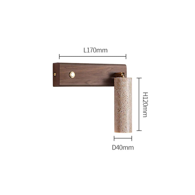 Axyaa Wind Bedhead Wall Light - Rotating LED Spotlight for Bedroom or Study