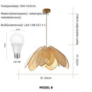 Nordic Wabi Sabi Chandelier Petal Pendant Light by Axyaa