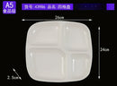 Axyaa White Melamine Fast Food Plate Set - Commercial Grade Imitation Porcelain Plate