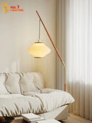 Axyaa Minimalist Medieval Floor Lamp Cream Color Acrylic LED E27 Designer Standing Lamp
