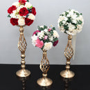 Axyaa Wedding Aisle Candelabra & Iron Vase Set for Head Table Decor & Floral Centerpiece
