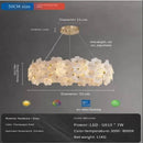 Axyaa Glass Petal Chandelier Cream Style Dining Room Lamp