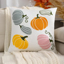 Axyaa Pumpkin Embroidered Velvet Sofa Pillowcase Halloween Throw Cushion Cover