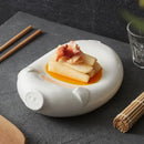 Axyaa White Ceramic Plates Set for Commercial and Hotel Use