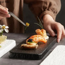 Axyaa Rectangular Ceramic Sushi Plate for Restaurant Tableware and Desserts