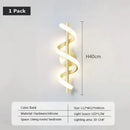 Axyaa Spiral LED Bedside Wall Light - Modern Minimalist Luxury for Bedroom Living Room