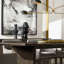Axyaa Industrial Round Iron Chandelier with Long Arm Lamp for Living Room Dining Table