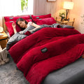 Axyaa Plush Duvet Cover Set - Cozy Winter Bedding for Double Bed