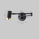Axyaa Swing Arm LED Wall Lamp for Bedroom Study Reading Eye Protection