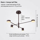 Axyaa Simple Black White Gold Ceiling Chandelier for Home and Restaurant
