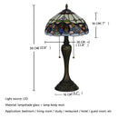 Axyaa Glass Art LED Table Lamp for Home Living Room Bedroom