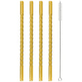Axyaa Glass Straw Set 4 Pack for Cocktail Smoothie Bar Accessories