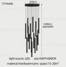 Axyaa Modern LED Tubular Pendant Chandelier for Living Room and Staircase