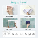 Axyaa Green Tile Stickers, Self-adhesive Backsplash for Kitchen Bathroom, Waterproof, 30 x 30cm