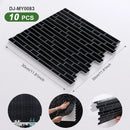 Axyaa 3D Self-Adhesive Wall Tiles, 10pcs, 11.81X11.81In, Splashback Stickers for Home and Indoor Spaces