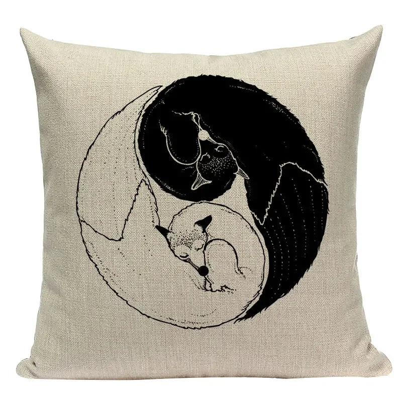 Axyaa Pug Dog Sport Symmetry Cushion Cover Pillow Case