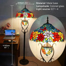 Axyaa Stained Glass Tiffany Floor Lamp: American Retro Style for Living Room & Bedroom