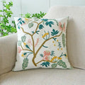 Axyaa Nordic Flower Embroidered Pillow Cover - Lightweight Luxury Home Decor