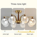 Axyaa Vintage Glass Chandelier: Retro Luxury Pendant Lighting for Living Dining Room