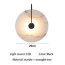 Axyaa Nordic Marble LED Wall Lamp | Circular Restaurant & Bedroom Lighting