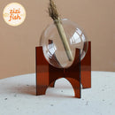 Axyaa Acrylic Spherical Vase for Minimalist Table Decoration and Aesthetic Room Decor