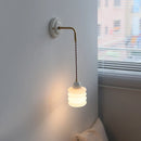Axyaa Ceramic Glass LED Wall Light Mirror Bathroom Switch Modern Decor Lighting