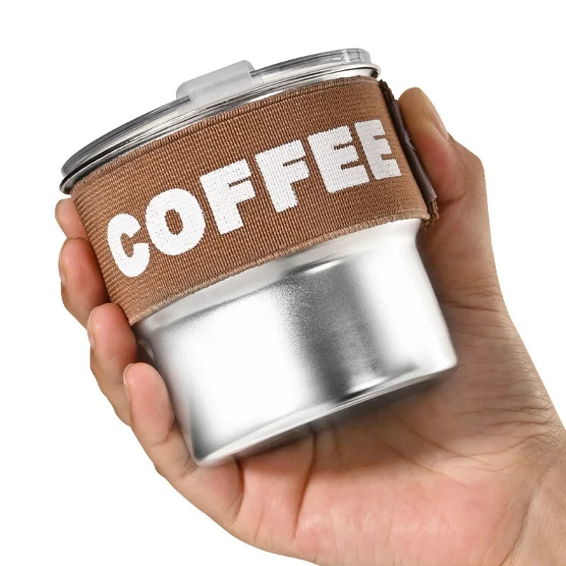 Axyaa Stainless Steel Insulated Coffee Mug Lid Leakproof Portable Water Cup