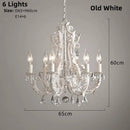 Axyaa French Metal Chandelier Crystal Lamp for Home and Store Lighting