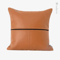 Axyaa Nordic Luxury Orange Leather Pillow for Sofa Bed & Outdoor Garden