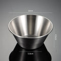 Axyaa Stainless Steel Seasoning Plate Round Salad Ketchup Saucer Dipping Cups