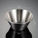 Axyaa Stainless Steel Seasoning Plate Round Salad Ketchup Saucer Dipping Cups