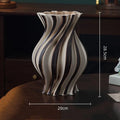 Axyaa Geometric Ceramic Vase Colorful Stripes Flower Arrangement Home Decor