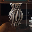 Axyaa Geometric Ceramic Vase Colorful Stripes Flower Arrangement Home Decor
