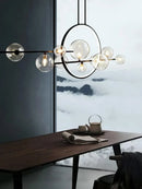 Axyaa Glass Bubble Pendant Light - Nordic Style, Ideal for Dining Rooms, Bars & Cafés