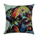 Axyaa Cartoon Dog Linen Pillowcase 45*45cm