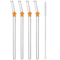 Axyaa Christmas Glass Straw Set - Kitchen Bar Accessories