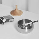 Axya Stainless Steel Wood Cover Ashtray Large Office Home Living Room Smoke Cup