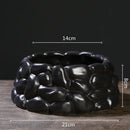 Axyaa Chinese Ceramic Flowerpot Vase Bonsai Floral Home Decoration Arrangement Accessory