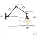 Axyaa Glass Plug-In LED Wall Lights Fixtures for Home Decor & Bedroom