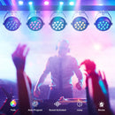 Axyaa Mini RGB LED Par Lights Stage Lighting for DJ Disco Party Club Wedding